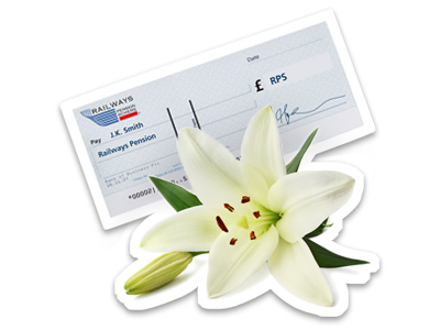 A white lily and a cheque from the RPS