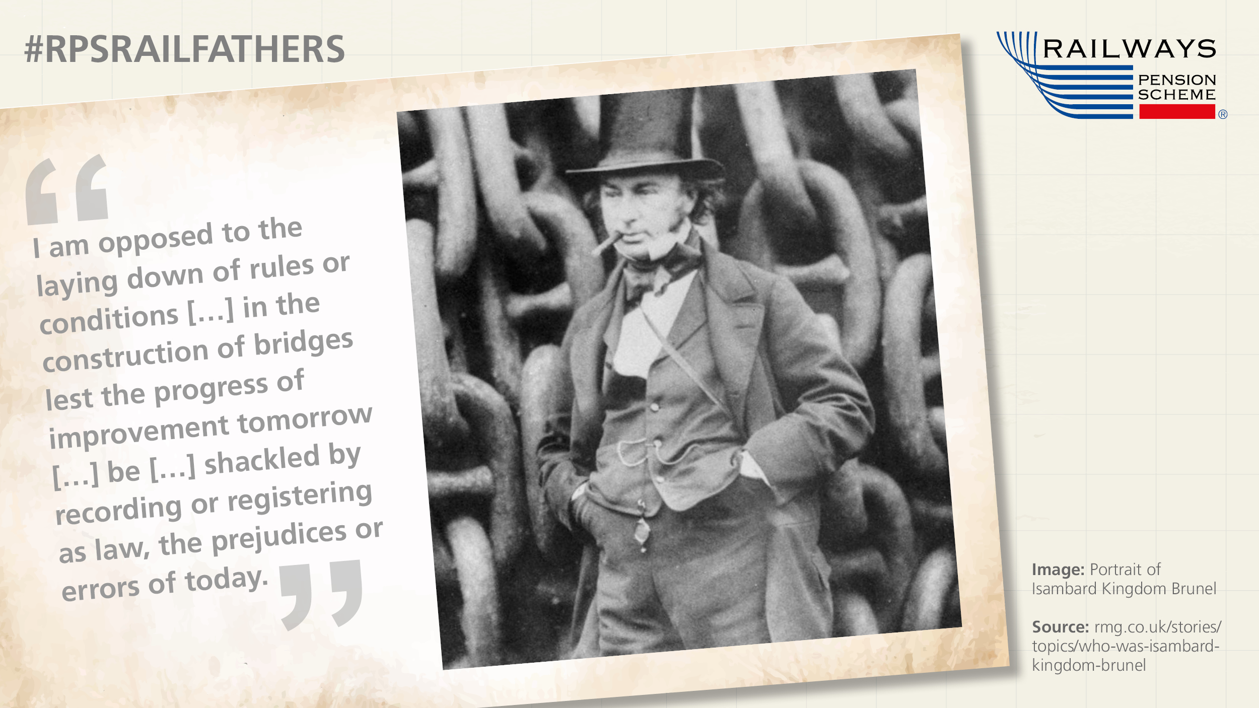 Black and white image of Isambard Brunel